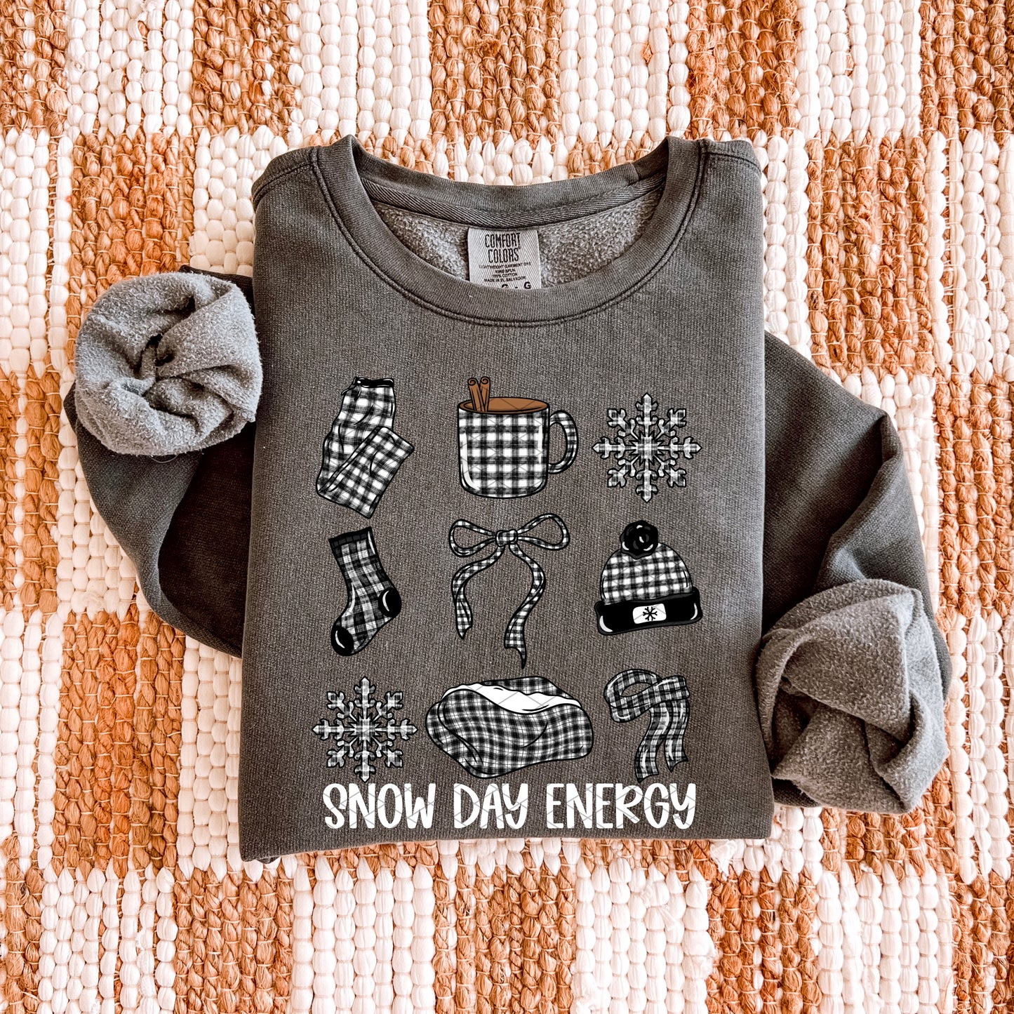 Plaid Snow Day Energy / White - TRANSFER (SDD)