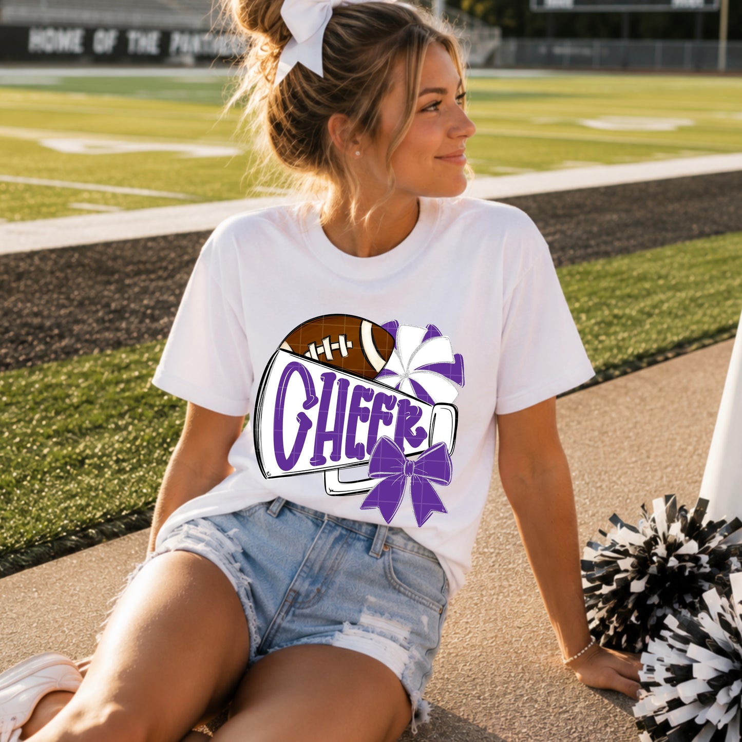 Cheer / Purple & White -  TRANSFER (SDD)
