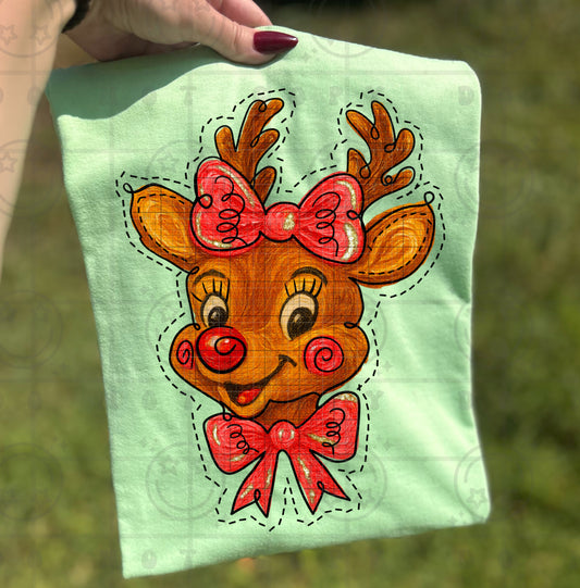 Reindeer With Bows - TRANSFER (HW)