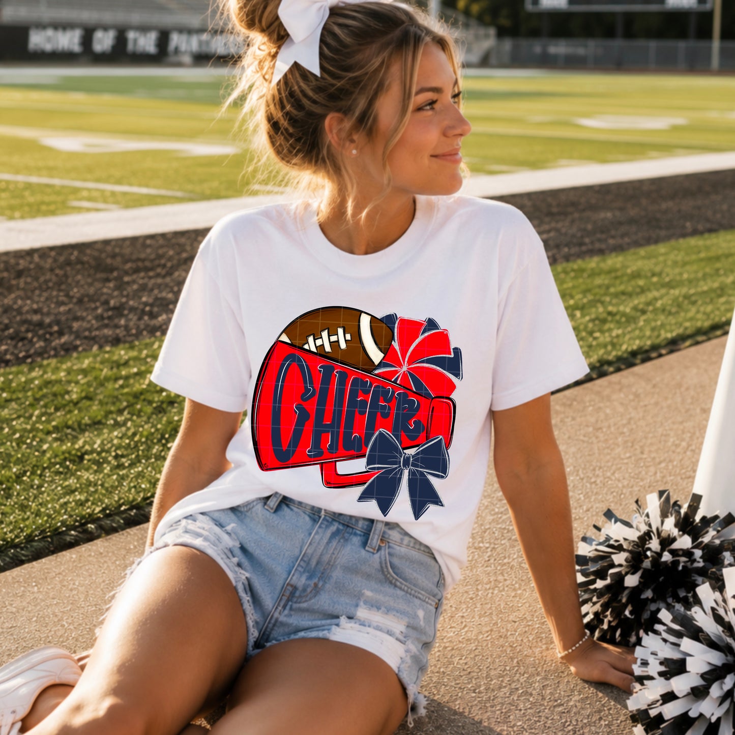 Cheer / Red & Navy -  TRANSFER (SDD)