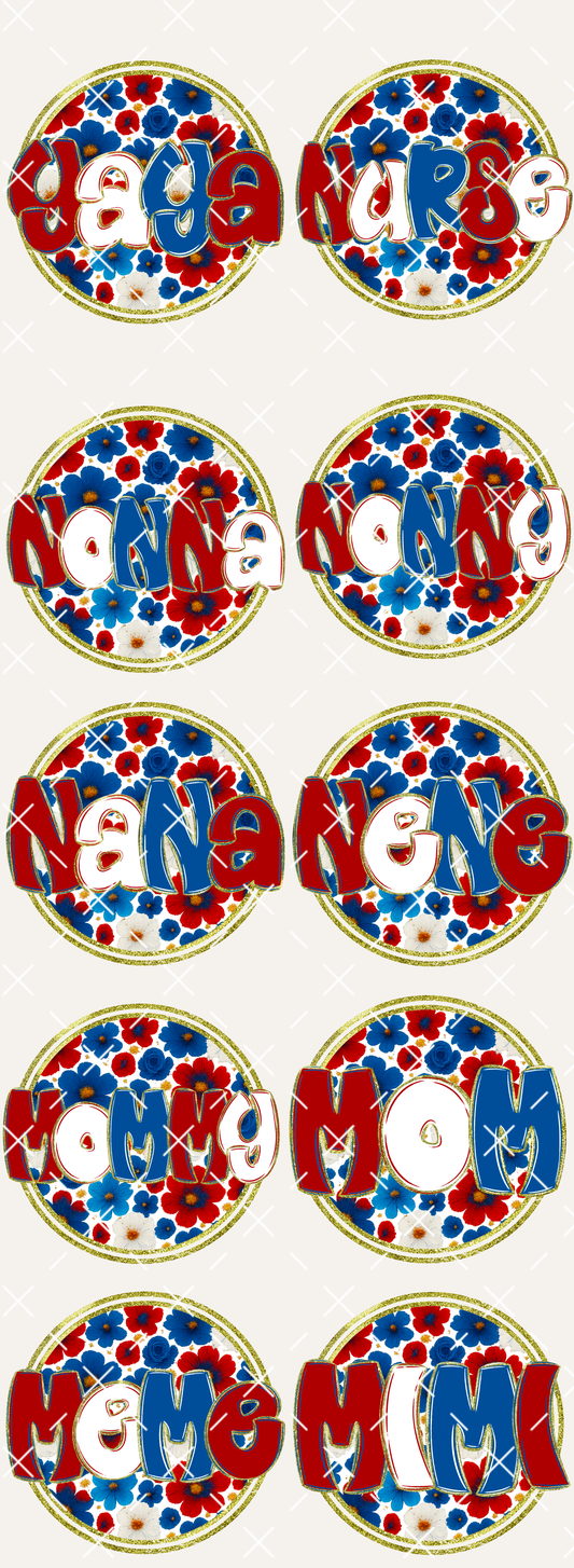 Patriotic Names - PRE MADE GANG SHEET