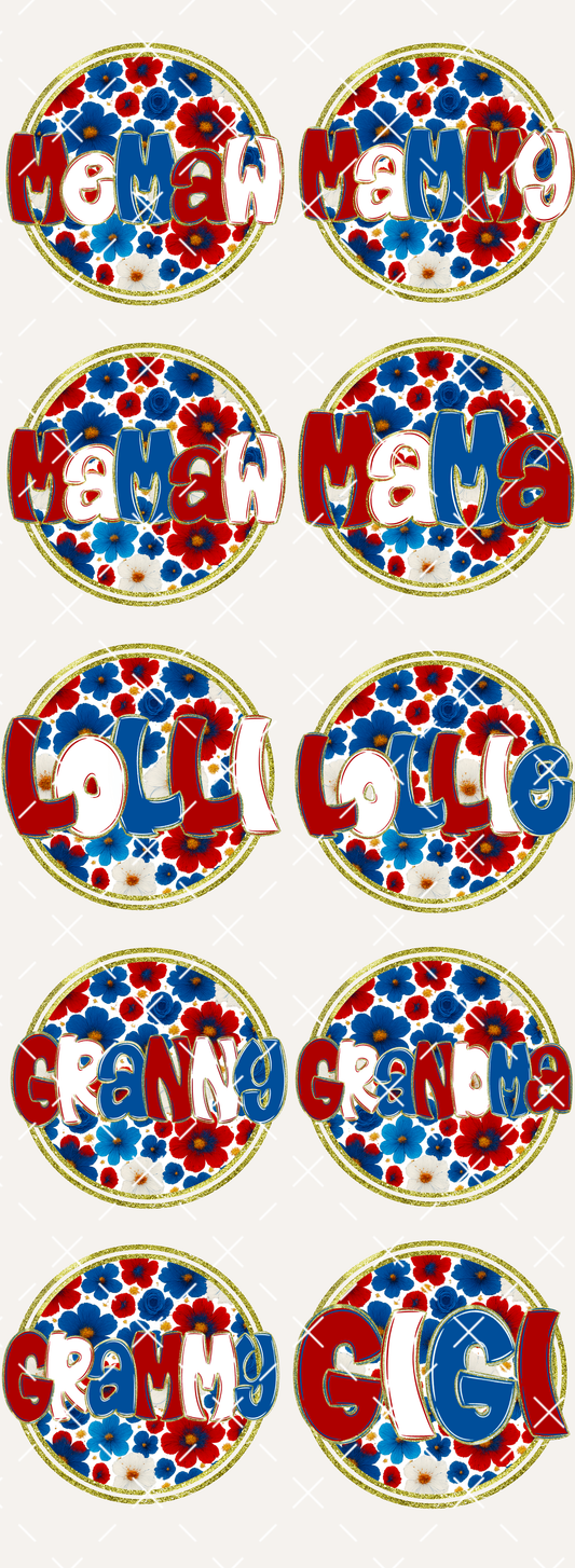 Patriotic Names 2 - PRE MADE GANG SHEET