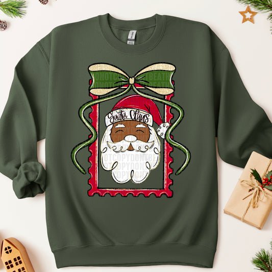 Santa Stamp Dark -   TRANSFER (SDD)