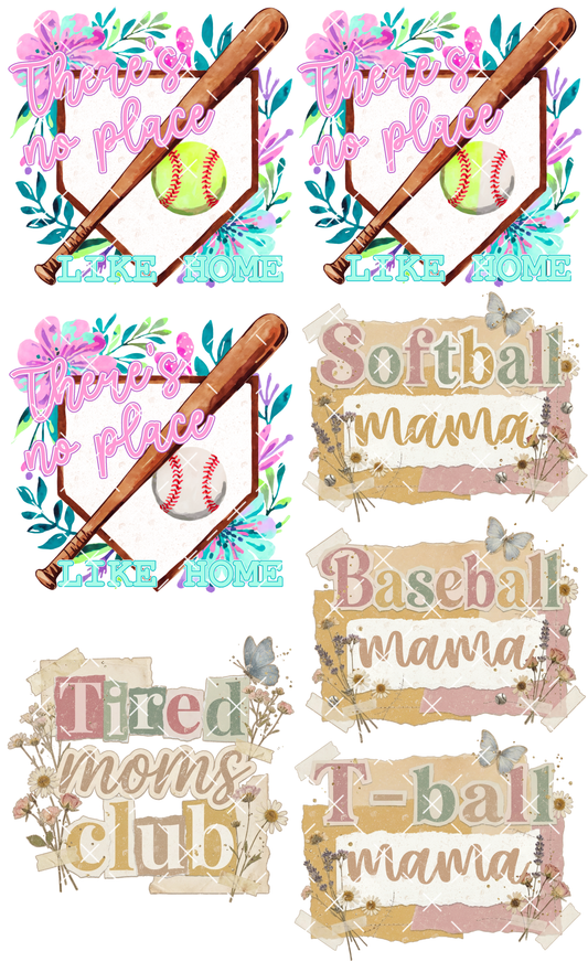 Baseball Softball & Tired Moms Club - PRE MADE GANG SHEET