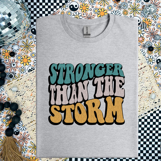 Stronger Than The Storm Retro Wavy - TRANSFER (CF)