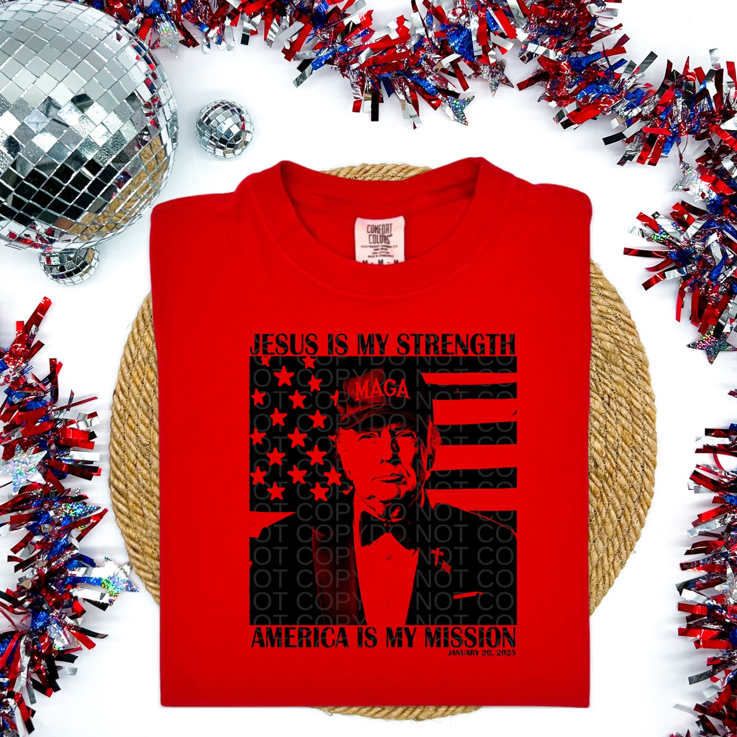 Donald Trump Jesus is My Strength America is My Mission - Transfer (TGG)