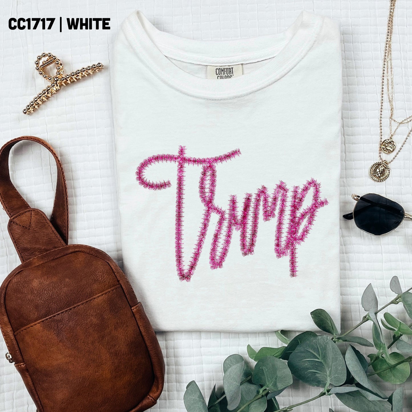 Trump Faux Tinsel Pink - TRANSFER (TGG)