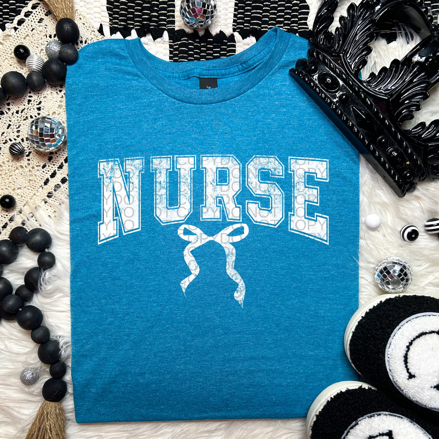 Nurse with Bow Various Ink Colors - Transfer (SD)