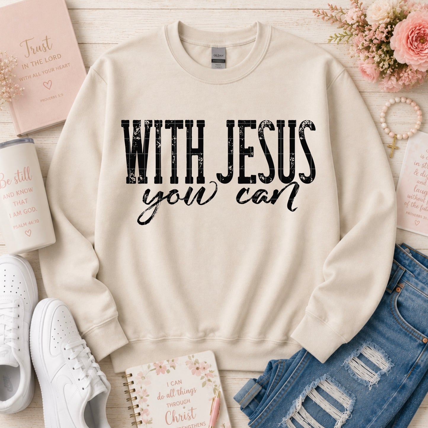 With Jesus You Can / Black - Transfers (SDD)