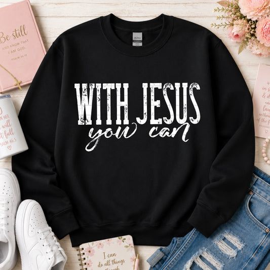 With Jesus You Can / White - Transfers (SDD)