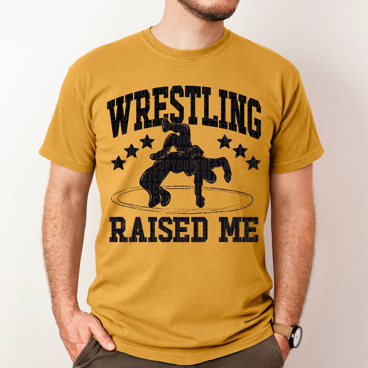 Wrestling Raised Me / Black -   TRANSFER (SDD)