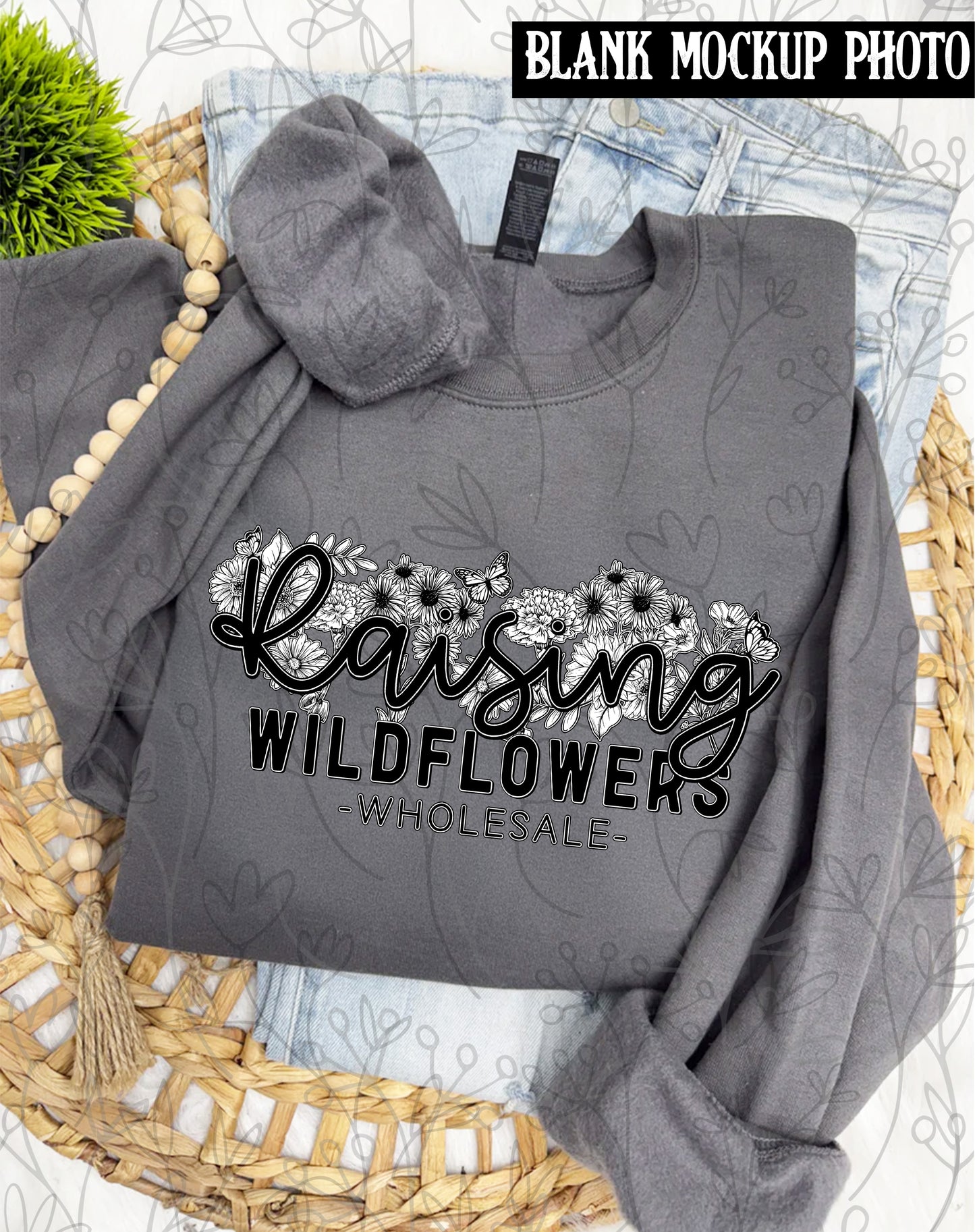 G18000 Sweatshirt Blank Mock up photo | charcoal