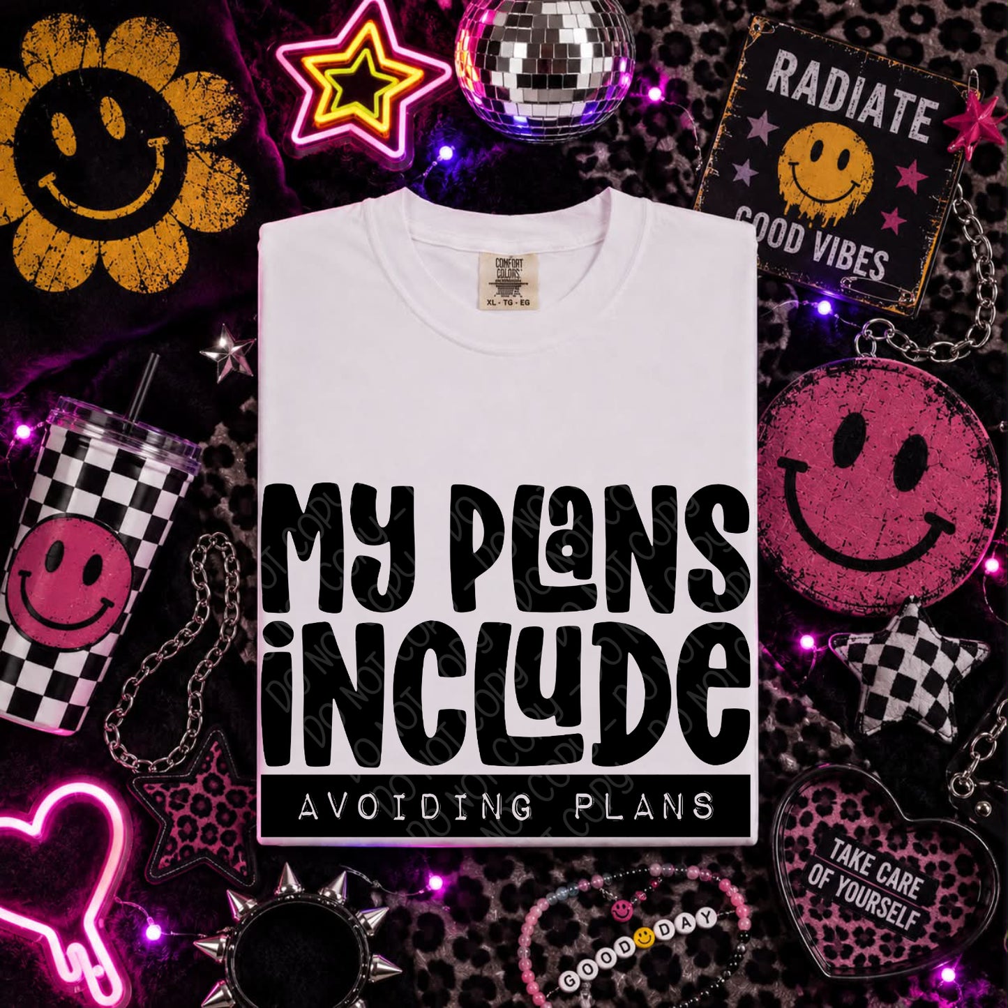 My Plans Include / Black - TRANSFER (DW)