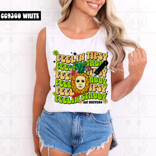Feelin' Tipsy Feelin' Stabby Michael Myers Horror Summer -  TRANSFERS (HW)