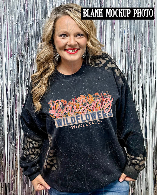 G18000 Sweatshirt Blank Mock up photo | Black + Bleached