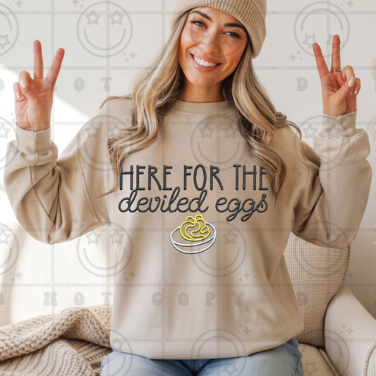 Here For The Deviled Eggs - TRANSFER (HW)