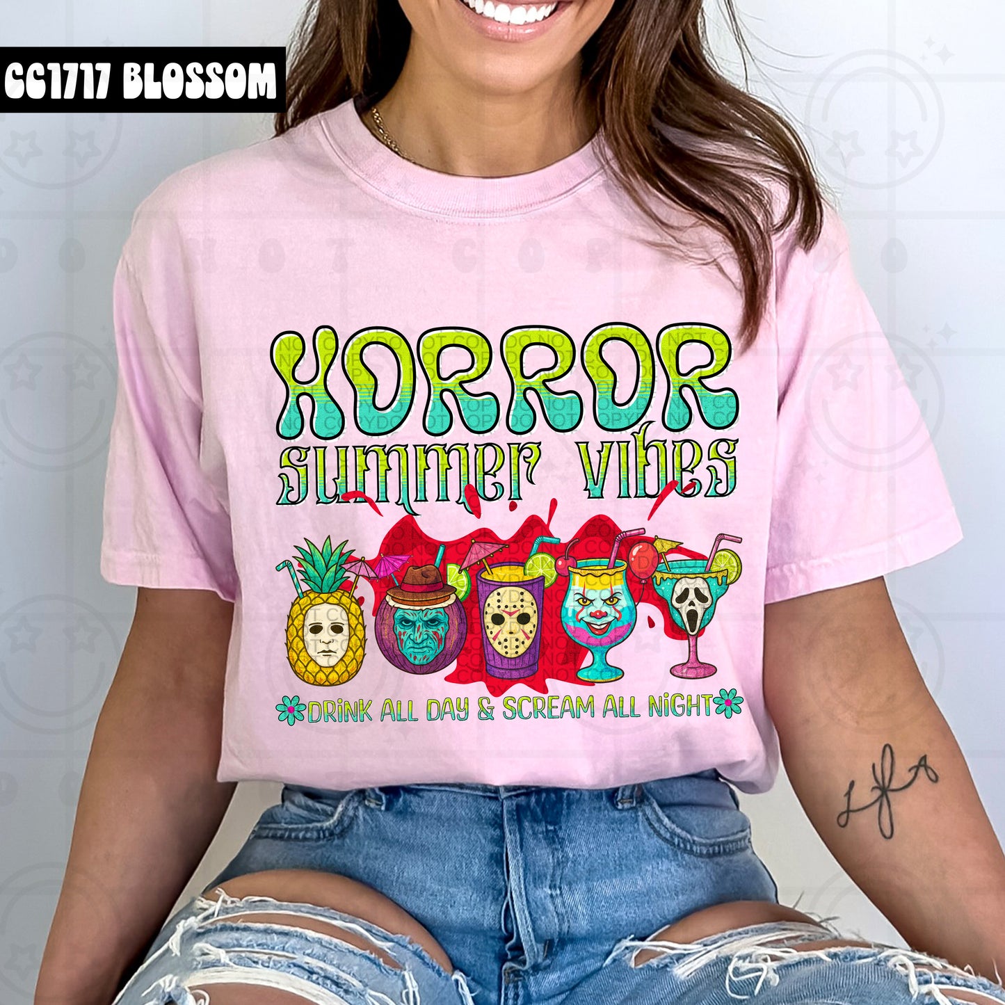 Horror Summer Vibes Scary Movie Characters -  TRANSFERS (HW)
