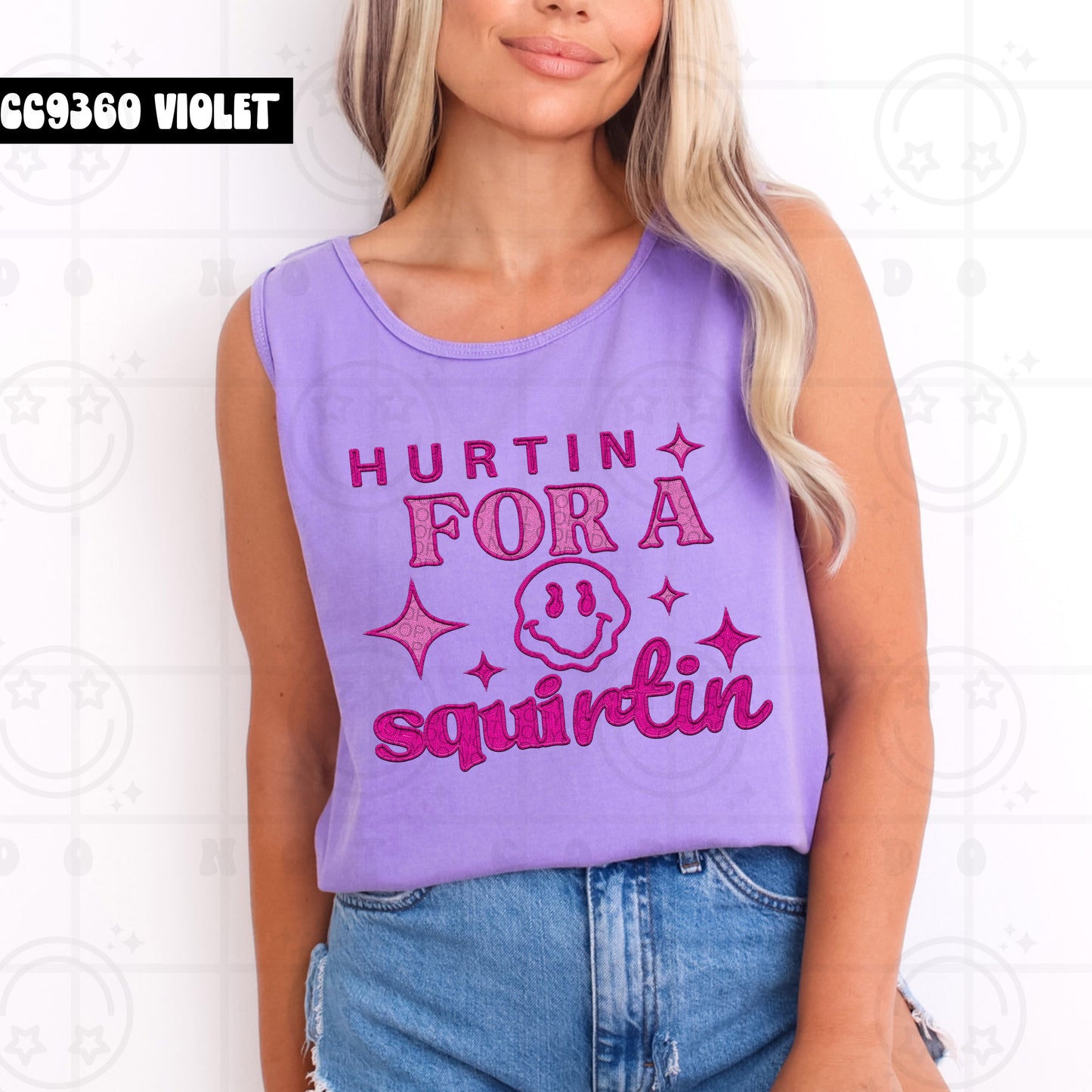 Hurtin' For A Squirtin' Faux Embroidery  -  TRANSFERS (HW)