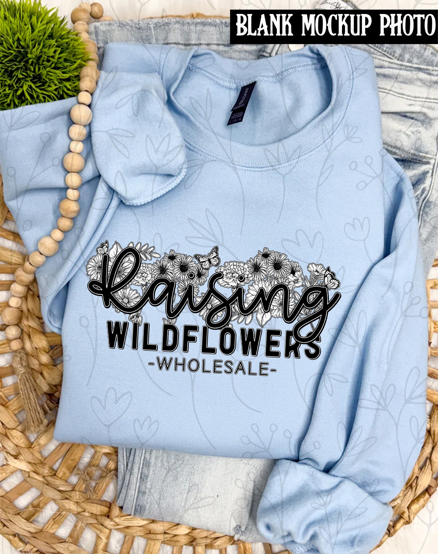 G18000 Sweatshirt Blank Mock up photo | light blue