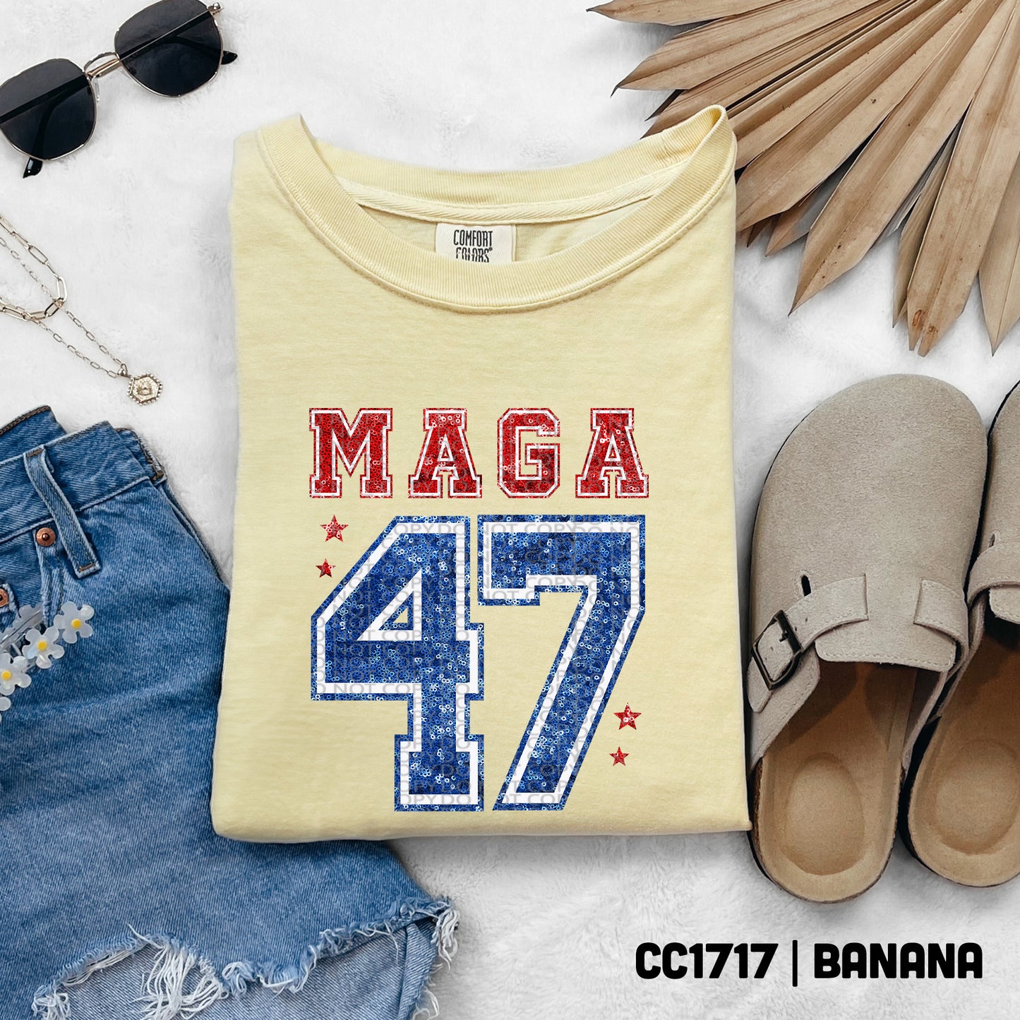 MAGA 47 Varsity Red, White, and Blue - TRANSFER (TGG)