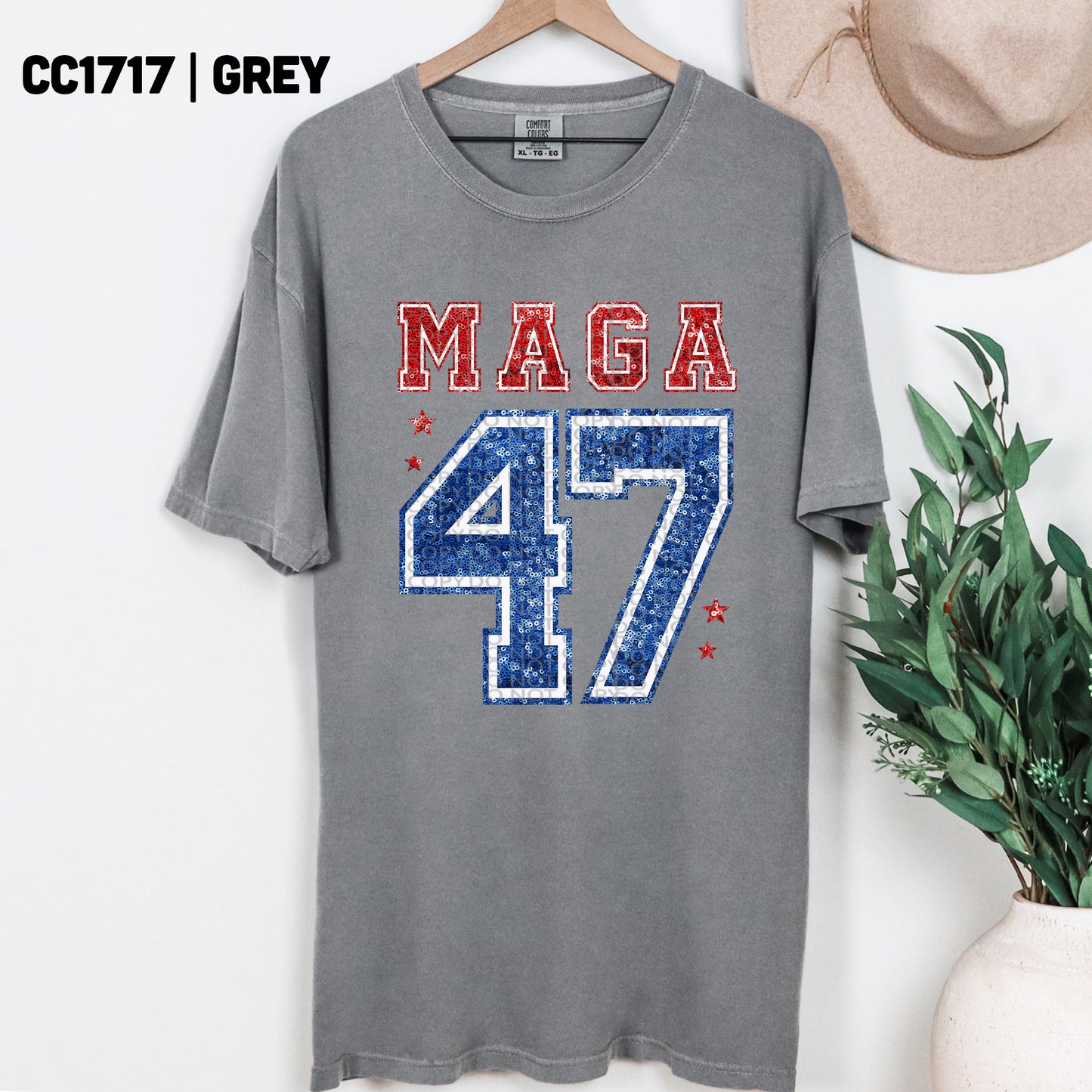 MAGA 47 Varsity Red, White, and Blue - TRANSFER (TGG)