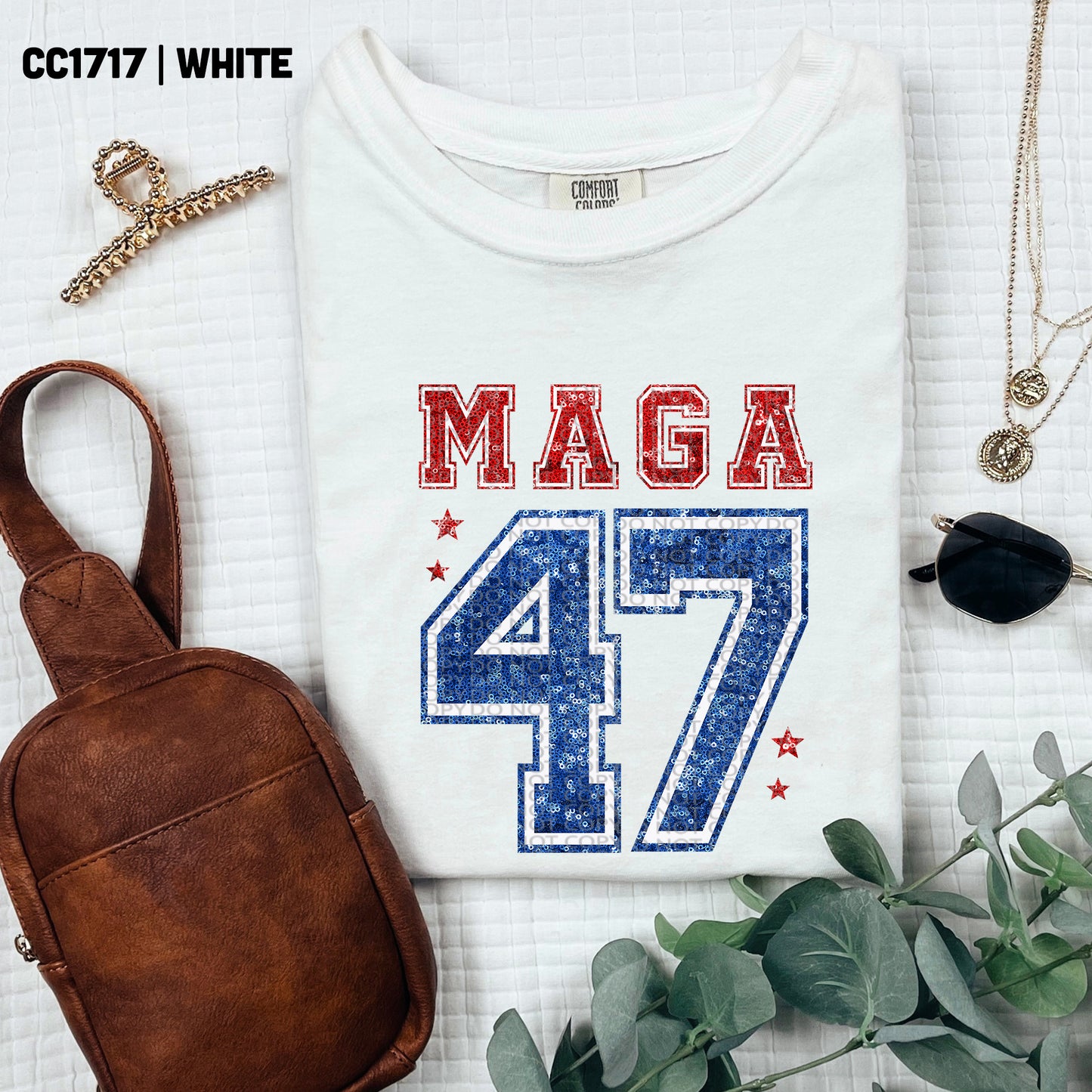 MAGA 47 Varsity Red, White, and Blue - TRANSFER (TGG)