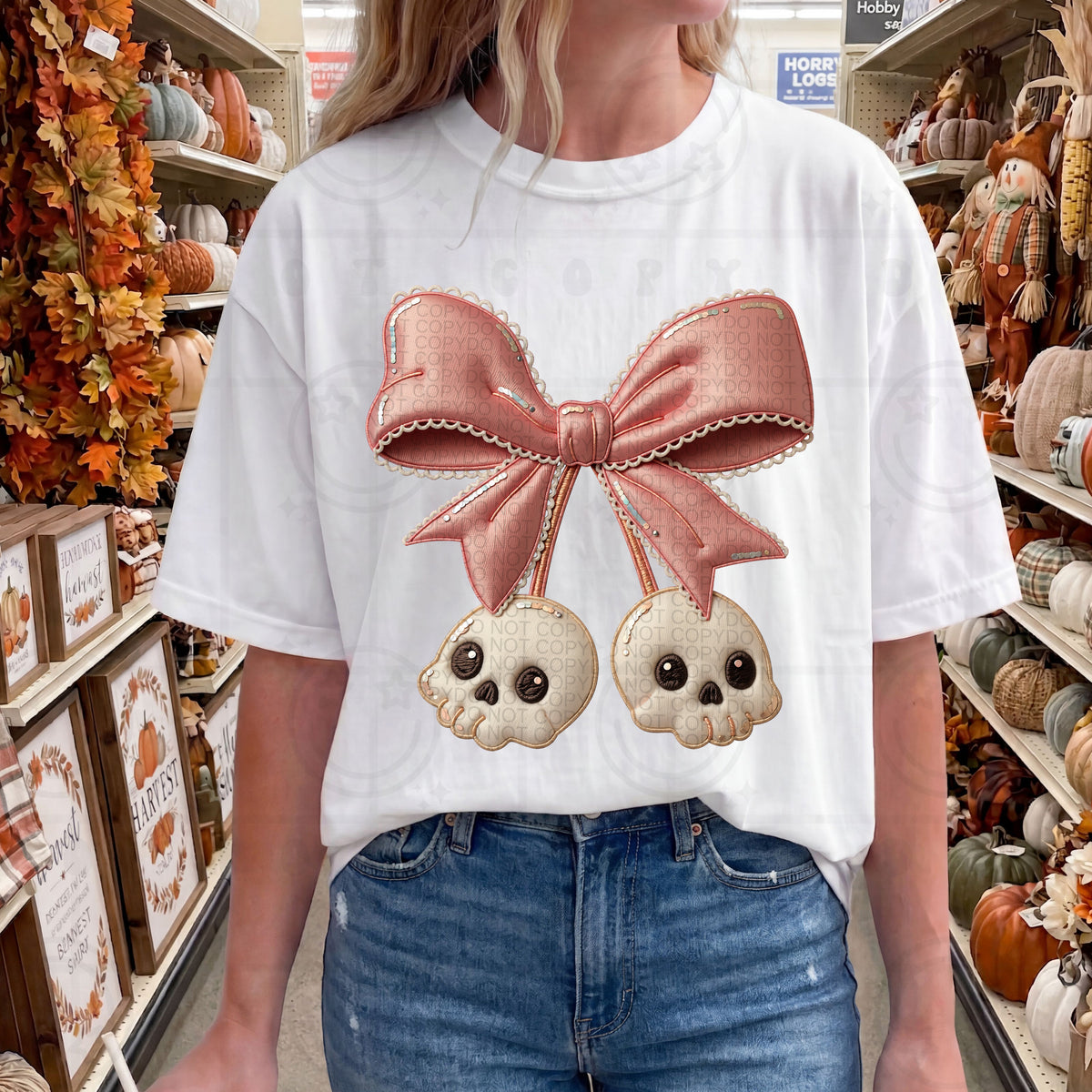 Skull Cherry Bow - Transfers (HW)