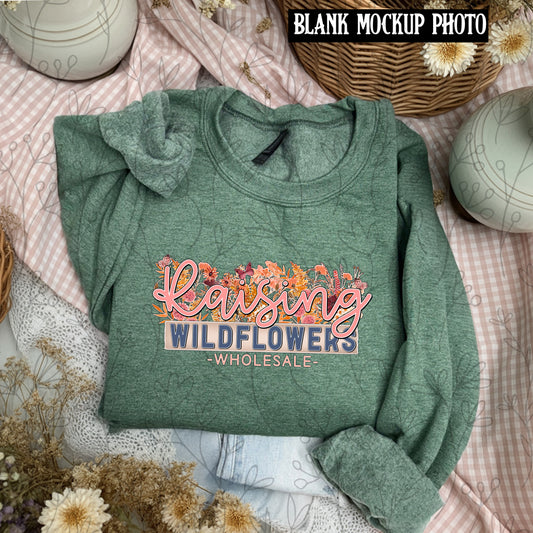 Gildan 18000 Sweatshirt Blank Mock up photo | Heather Sport Dark Green