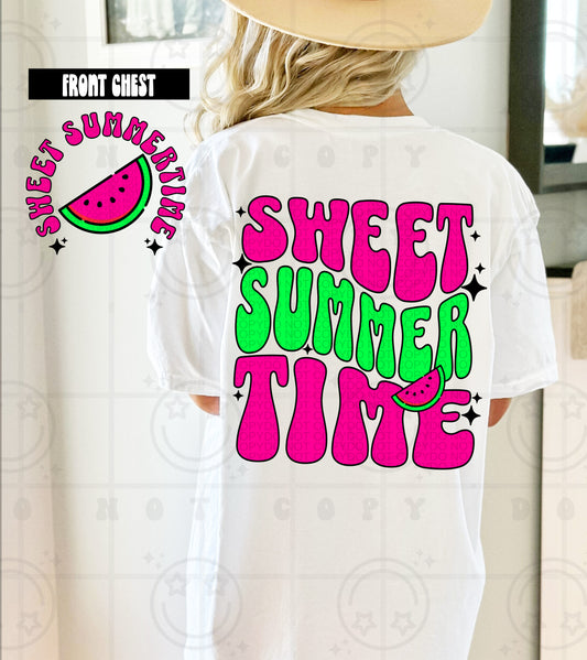 Sweet Summer Time Pink Chest Font - Transfer (HW)