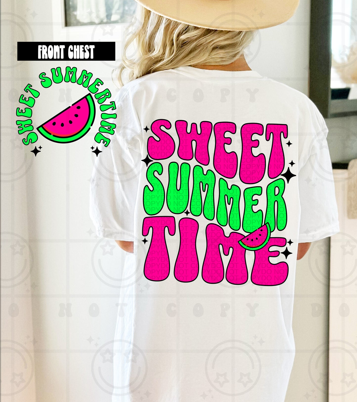 Sweet Summer Time Green Chest Font - Transfer (HW)