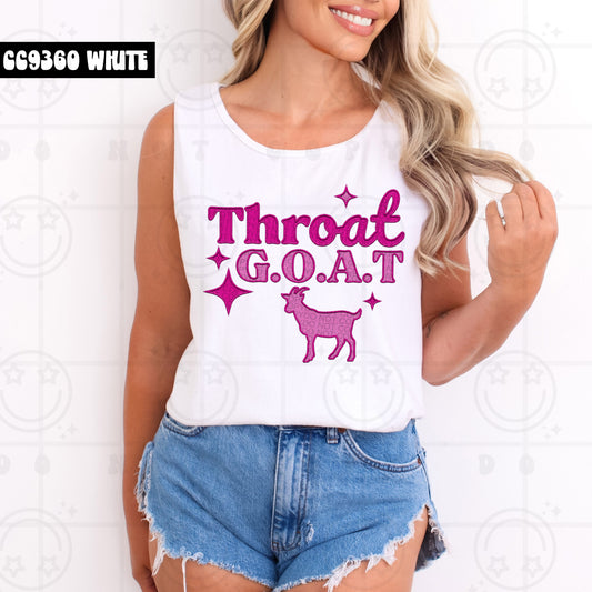 Throat G.O.A.T. Faux Embroidery  -  TRANSFERS (HW)